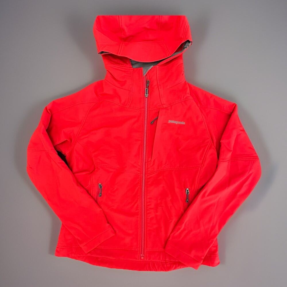 Patagonia Guide Hoody Jacket Womens Size Large Zip Up Solid Red *pen mark*